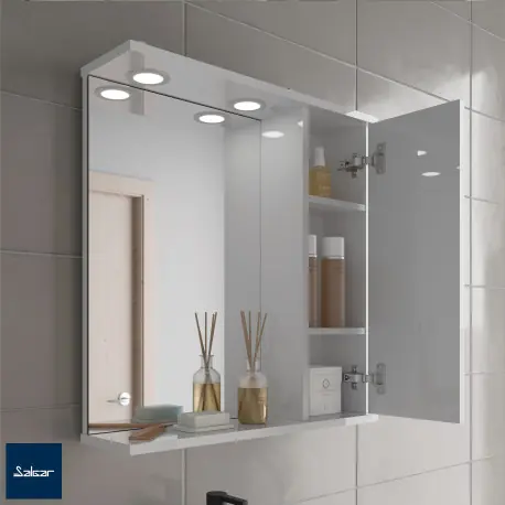 Armoire avec éclairage LOIRA 600 blanc - SALGAR 97365