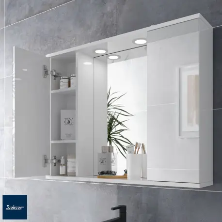 Armoire avec éclairage LOIRA 800 blanc - SALGAR 97368