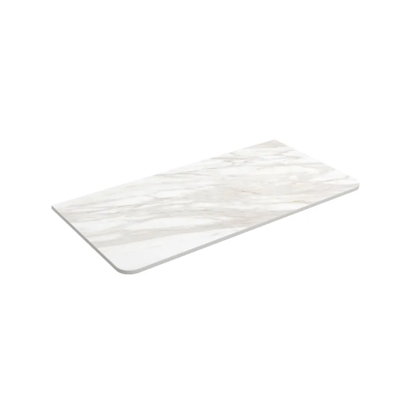 Plan de toilette UNIIQ 900 sans usinage MARBRE blanc 910 x 12 x 460 mm - SALGAR 97371