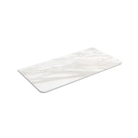 Plan de toilette UNIIQ 1200 sans usinage MARBRE blanc 1210 x 12 x 460 mm - SALGAR 97372