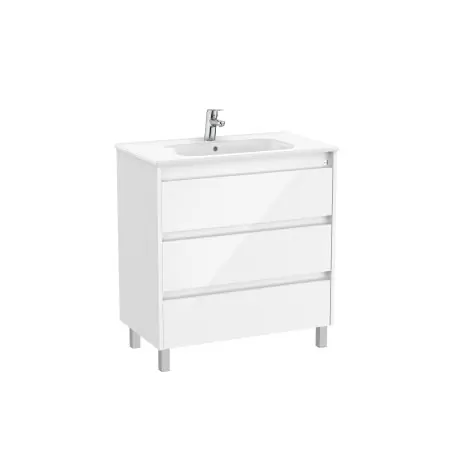 Tenet Unik 3 Tiroirs 800 Mm Blanc Brillant - ROCA A851781806