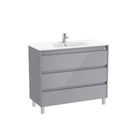 Tenet Unik 3 Tiroirs 1000 Mm Gris Galet Brillant - ROCA A851782516