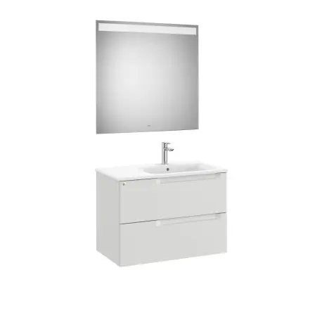 Aleyda Pack 2 Tiroirs Lavabo À Droite 800 Mm Gris Pierre Mat - ROCA A851835514