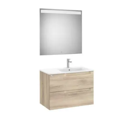Aleyda Pack 2 Tiroirs Lavabo À Droite 800 Mm Bois Naturel - ROCA A851835524