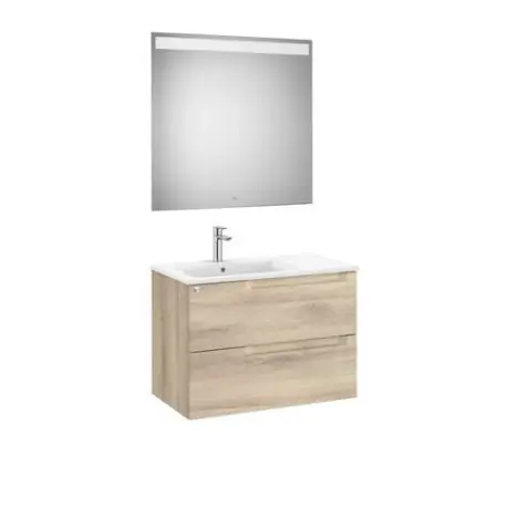 Aleyda Pack 2 Tiroirs Lavabo À Gauche 800 Mm Bois Naturel - ROCA A851837524