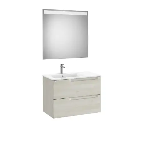Aleyda Pack 2 Tiroirs Lavabo À Gauche 800 Mm Bois Blanchi - ROCA A851837525