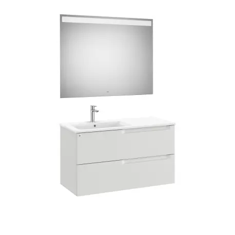 Aleyda Pack 2 Tiroirs Lavabo À Gauche 1000 Mm Gris Pierre Mat - ROCA A851840514