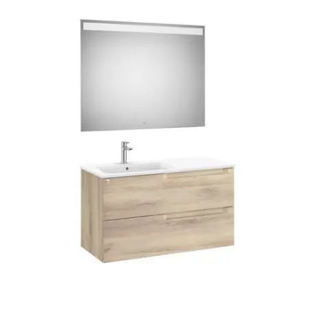 Aleyda Pack 2 Tiroirs Lavabo À Gauche 1000 Mm Bois Naturel - ROCA A851840524