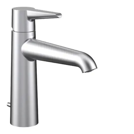 Pure Mitigeur De Lavabo Eco+ Bec Fixe 140 Mm, Avec Vid Pvd Acier Inox Brossé - LAUFEN HF901703423000