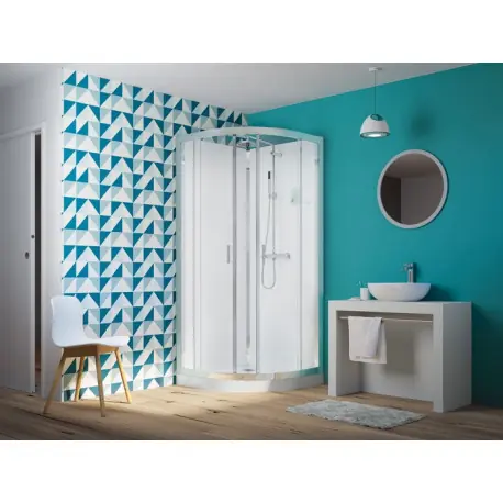Cabine Eden 2 Coulissant 90Rd Receveur Bas - KINEDO CA834