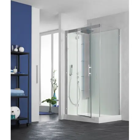 Cabine de douche Horizon 2 Bas 120 Pivotant Th Acier - KINEDO CA134A12