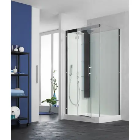 Cabine Horizon 2 Bas 120 Pivotant Th Perle Noire - KINEDO CA134N12