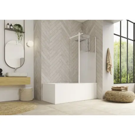 Volet piv 36x148 pour Hydra profilé blanc verre transparent - KINEDO PB135BTNE