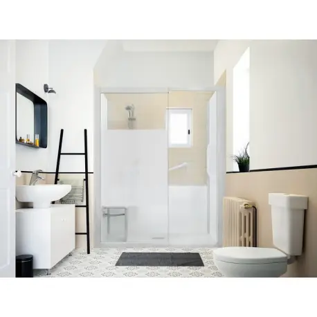 Kinemagic7 Sérénité 140x90 Niche Solo Mixte Dépoli 1 bande Thermostatique - KINEDO KT-1409-NMS-DB3-GS6