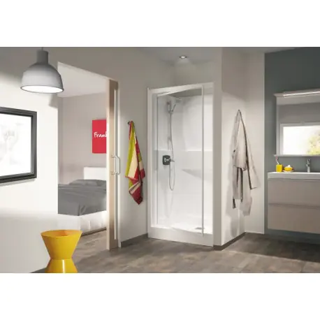 Cabine Kineprime 100X80 Niche Pivotant Bas Transparent Meca - KINEDO CA5800MTN
