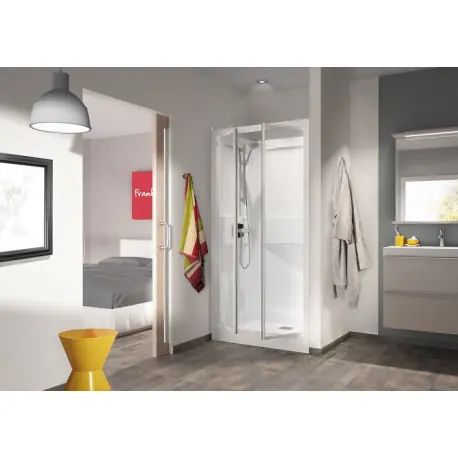 Cabine Kineprime 3 100X80 Niche 2P Bas Transparent Th - KINEDO CA5900TTN