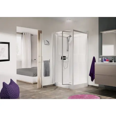 Cabine Kineprime 3 80 2 Portes Haut Transparent Th - KINEDO CA652TTN