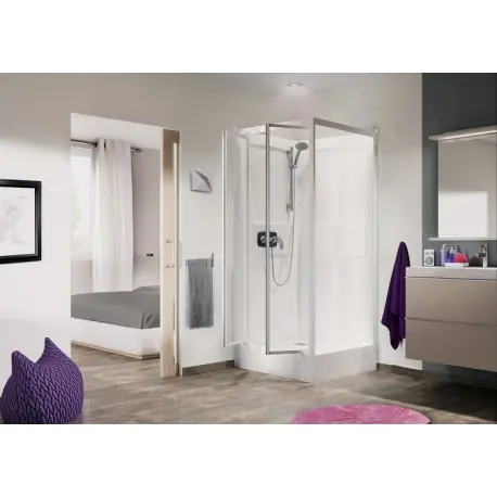 Cabine Kineprime 3 90 2P Bas Transparent Meca - KINEDO CA593MTN