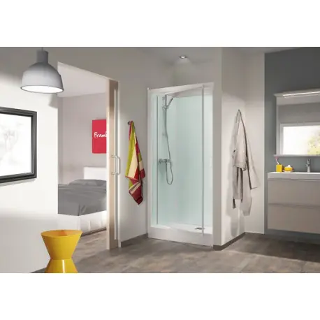Cabine Kineprime Glass 100X80 Niche Pivotant Bas Meca - KINEDO CA743MTN