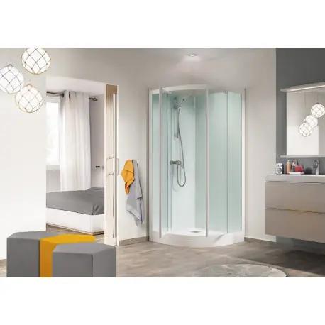 Cabine Kineprime Glass 90 1/4 De Rond Pivotant Haut Meca - KINEDO CA792MTN