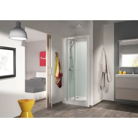Cabine Kineprime Glass 80 Niche 2P Haut Th - KINEDO CA9520TTN