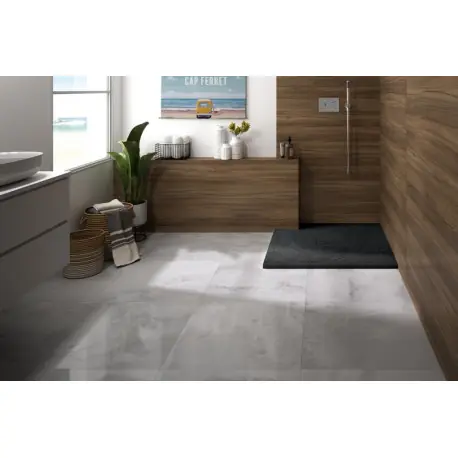 Receveur Kinerock Evo aspect minéral noir 90x90 - KINEDO RD9003N