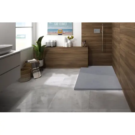 Receveur Kinerock Evo aspect minéral gris p. 140x80 - KINEDO RD9020P
