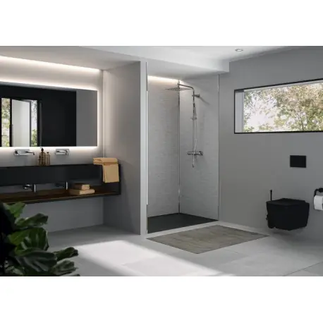 Panneau Mural Kinewal Design 3mm 1000X2020 Inox Brossé Gris - KINEDO PM389