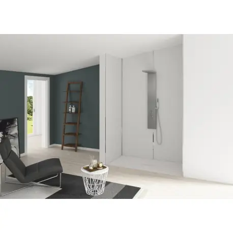 Panneau Mural Kinewal Design 3mm 1000X2020 Inox Brossé Blanc - KINEDO PM388