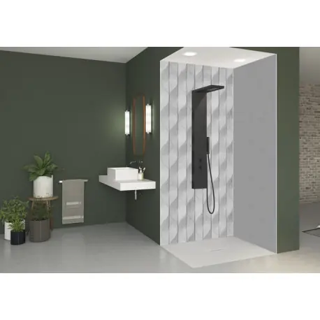 Panneau Mural Kinewal Design 3mm 1000X2020 Enduit gris pierre - KINEDO PM524