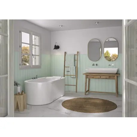 Panneau Mural Kinewal Design 3mm 1250X2500 Lambris vertical vert celadon - KINEDO PM852