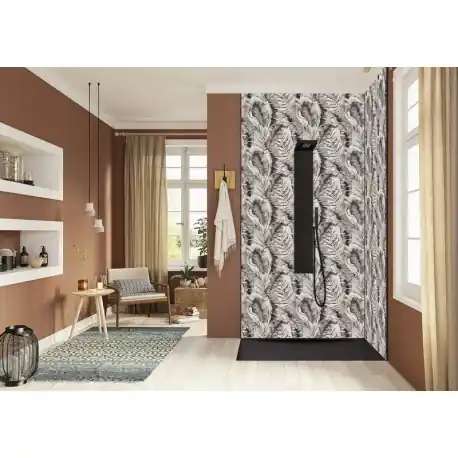 Panneau de douche Mural Kinewal Design 3mm 1500X2020 Bananiers NB - KINEDO PM920