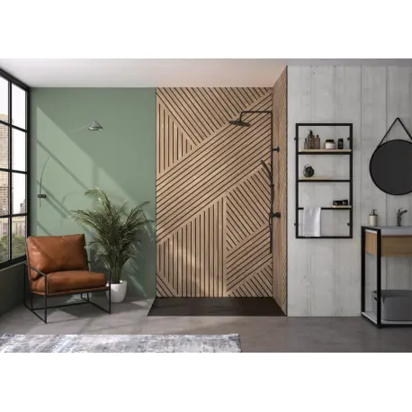 Panneau Mural Kinewal Design 3mm 1500X2020 Ciment - bandes - KINEDO PM908