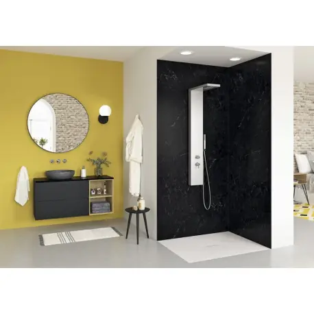 Panneau Mural Kinewal Design 3mm 1500X2020 Marbre noir - KINEDO PM905