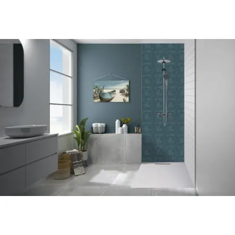 Panneau Mural Kinewal Design 3mm 1250X2500 Lambris horizontal blanc - KINEDO PM848