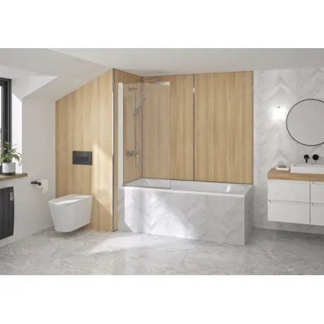 Pare Bain Samoa 80 Blanc Transparent - KINEDO PB150BTN