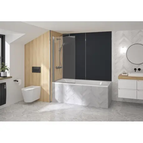 Pare Bain Samoa 80 Chromé Transparent - KINEDO PB150CTN