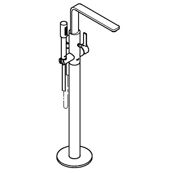 Lineare Nouveau mélangeur de bain à levier simple 1/2 ", monté au sol (23792DC1)