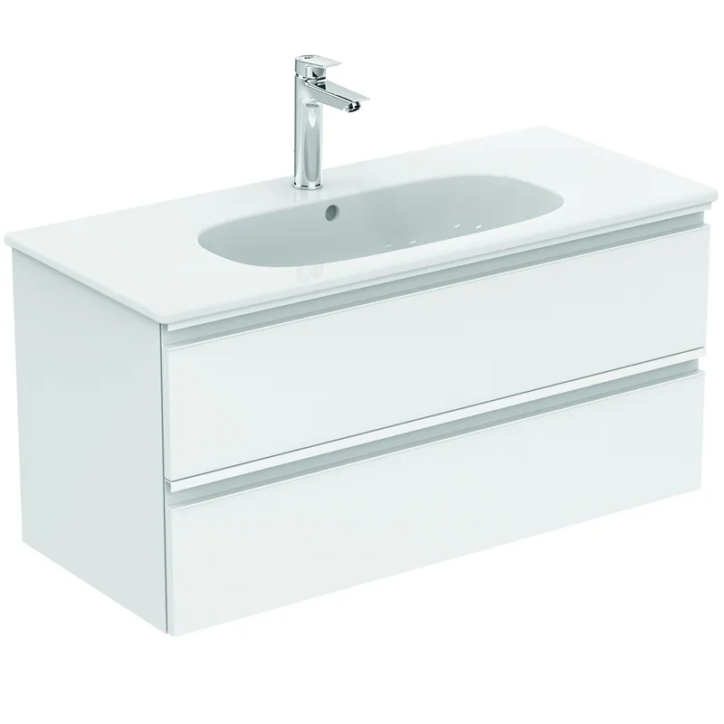 TESI Meuble pour lavabo 100 x 44 x (H) 49 cm Couleur voile de bleu mnat (T0052WI)