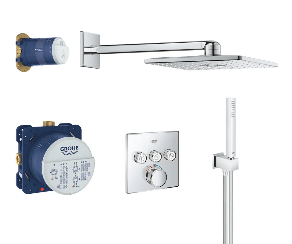 Grohtherm SmartControl Perfect Set de douche avec Rainshower 310 SmartActive Cube (34706000)