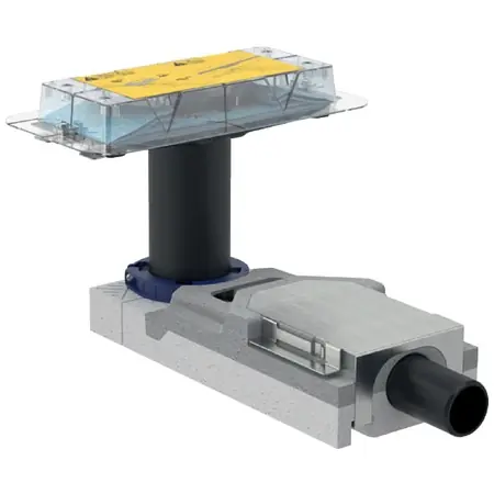 CleanLine Kit d‘encastrement pour canivelles de douche, hauteur de chape à partir de 65mm (154.152.00.1)