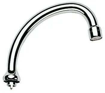 Bec tubulaire Orientable avec butée femelle 3/4", Chromé (13076000)