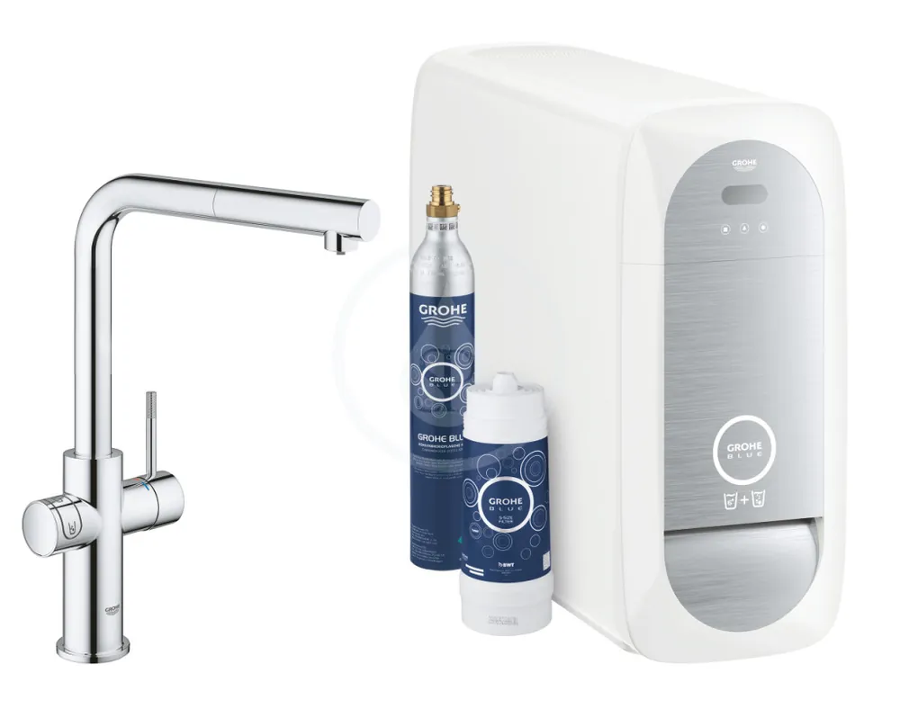 Blue Home Kit de démarrage Mitigeur bec L Chrome (31539000)
