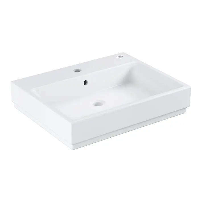 Cube Ceramic Lavabo, 600x490 mm, PureGuard, blanc alpin (3947300H)