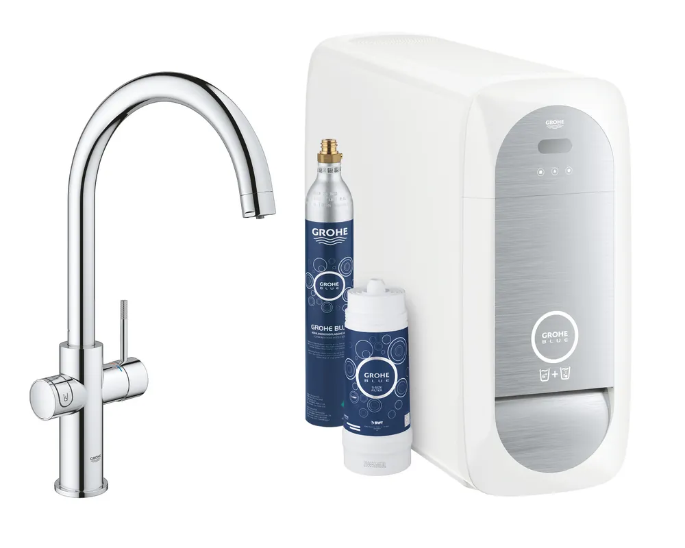 Blue Home Kit de démarrage Mitigeur bec C, Chrome (31455001)