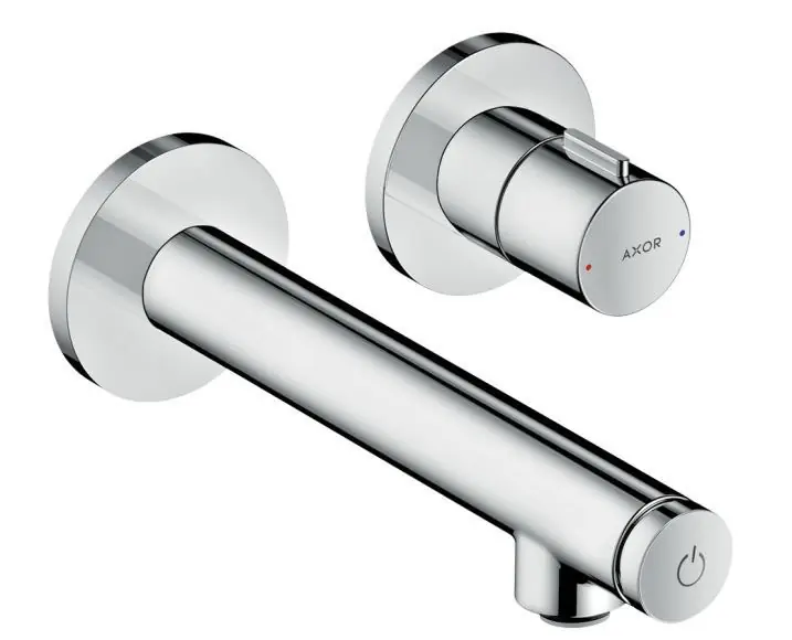 UNO Mitigeur lavabo Select encastré mural, bec 165mm, bonde à écoulement libre, chromé (45112000)