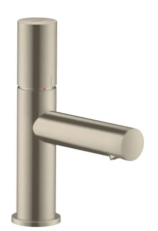UNO Mitigeur lavabo 80, poignée zéro, bonde à écoulement libre, nickel brossé (45005820)