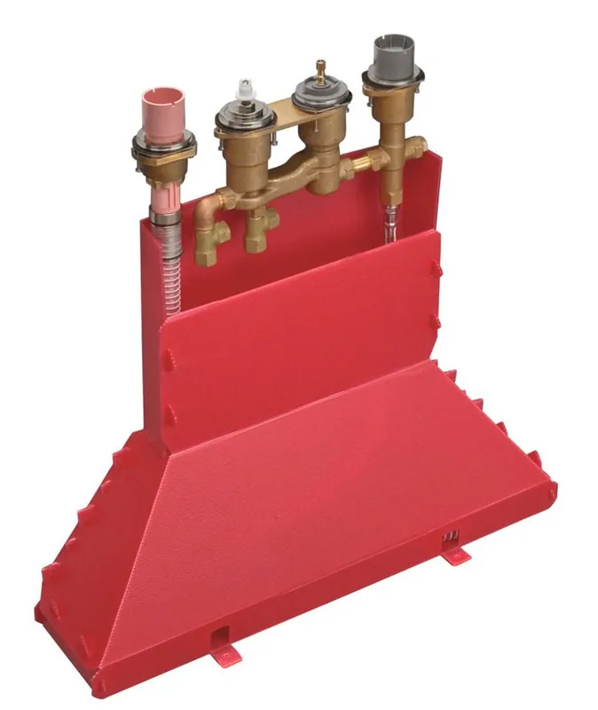 Combiné thermostatique 4 trous. Corps d‘encastrement pour montage sur bord de baignoire (15482180)
