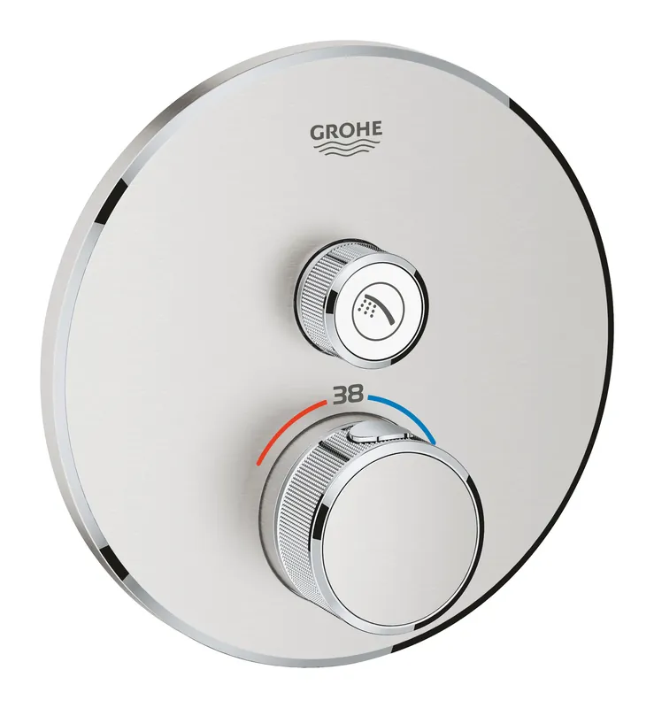 Grohtherm SmartControl Thermostatique pour installation encastrée 1 sortie, Supersteel (29118DC0)