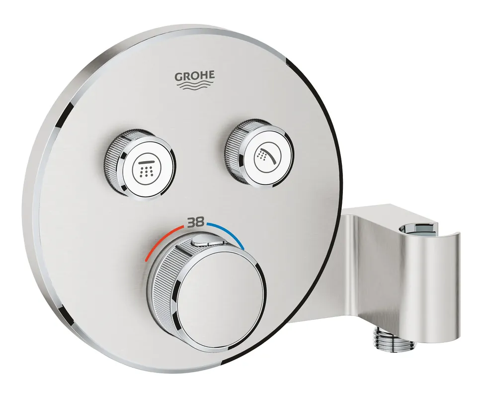 Grohtherm SmartControl Thermostatique pour installation encastrée 2 sorties, Supersteel (29120DC0)